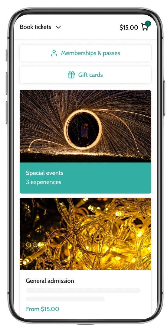 light show ticketing software that is mobile first